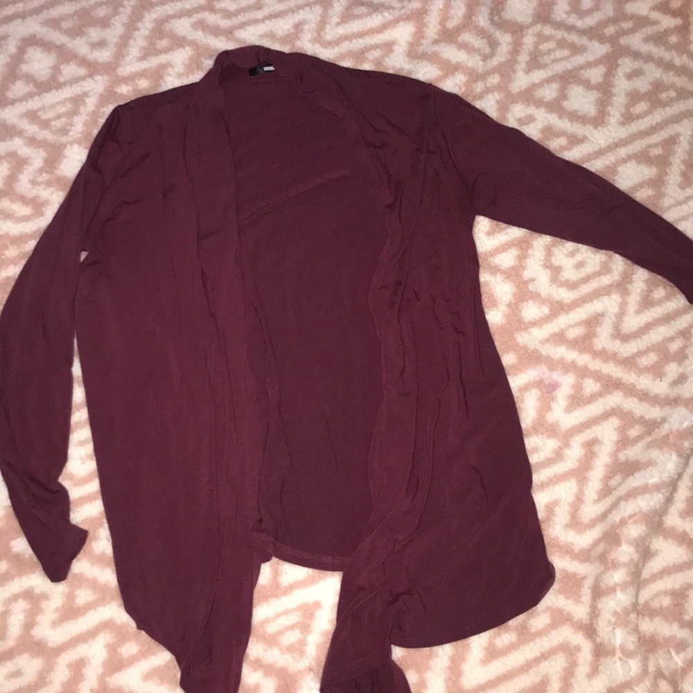 DRSKIN Large burgundy open cardigan